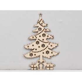 L960- Decoratiune din lemn Brad 30x20cm- 1 buc