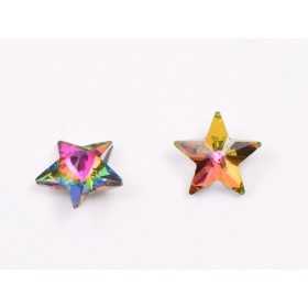 P4615-Cristal Star Fancy Stone, 10mm, Crystal Vitrail Medium Silver Foiled - 1 buc