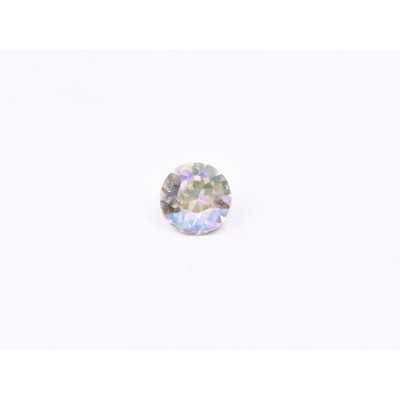 0820-Austria Chaton Round Stone, 7mm, Crystal Luminous Green Silver Foiled - 1 buc