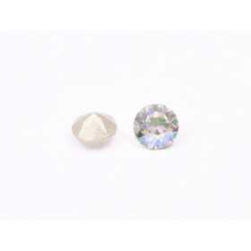 0820-Austria Chaton Round Stone, 7mm, Crystal Luminous Green Silver Foiled - 1 buc