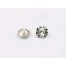 0831-Austria Chaton Round Stone, 6mm, Light Azore Silver Foiled - 1 buc