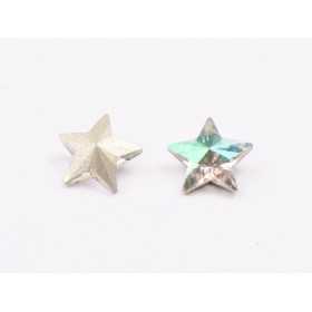 P4621-Cristal Star Fancy Stone, 10mm, Crystal Luminous Green Silver Foiled - 1 buc