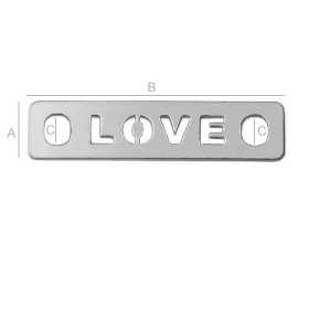 Charm "Love" decupat argint 925, 25 mm G0869 N