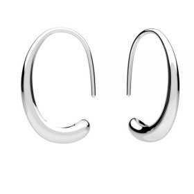 G1847-Cercei argint tortita deschisa drop earrings 22mm -1 buc