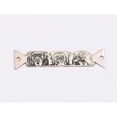 Pandantiv cele trei maimuțe înțelepte din argint 925, 35x6.5mm E1994