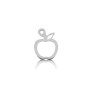 Charm măr din argint 925, siluetă decupată 14.6x9.8mm G0911