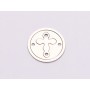 Medalion puzzle cruce decupată argint 925 14mm E2011