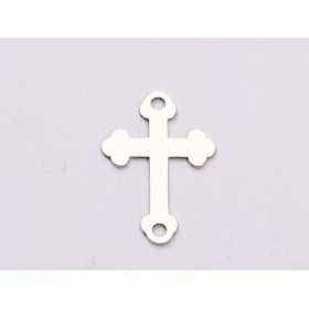 Pandantiv cruce ortodoxă din argint 925 pentru brățară, 2 anouri 17x12mm E2012-N