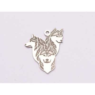 Pandantiv Husky Argint 925 14x18mm E2014