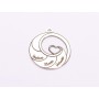 Pandantiv spiral cu nume personalizat din argint 925, 4 nume și inimă, 20x18 mm S150