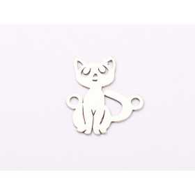 Charm Pisică Argint 925 14x18mm E2023