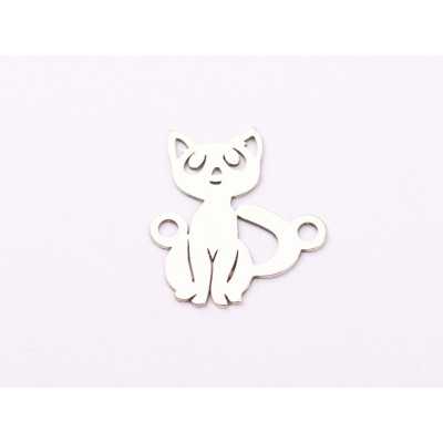 Charm Pisică Argint 925 14x18mm E2023