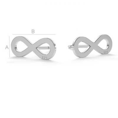 Tije cercei infinit din argint 925, 5x12 mm G0965