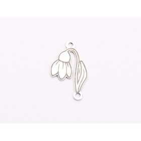 Charm ghiocel din argint 925, pandantiv 15x9.5 mm E2037-G