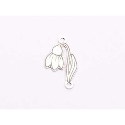 Charm ghiocel din argint 925, pandantiv 15x9.5 mm E2037-G
