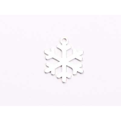 Pandantiv fulg de nea din argint 925, decupaj laser 13x10.5mm E2038