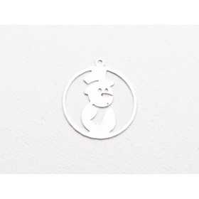 Pandantiv om de zăpadă din argint 925, decupaj laser 20x18mm E2042