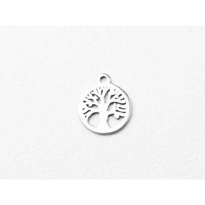 C023-Charm inox Tree of Life 12x10mm 1buc