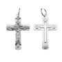 Cruce cu Iisus din argint 925, crucifix pandantiv cu za 48x21.8mm G1308