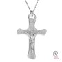 Cruce cu Iisus din argint 925, crucifix pandantiv cu za 29x19.5mm G1311