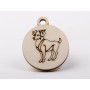 L1225-Decoratiune lemn zodia Berbec 4.5x4cm- 1 buc
