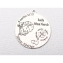 E2054-G Pandant banut din argint cu date de nastere "Simba" 22mm- 1 buc