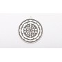 Pandantiv Sri Yantra mandala din argint 925, gravură în relief 27mm E2055