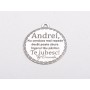 Medalion auto înger păzitor personalizat din argint 925, cadou șofer, 22x25 mm E2058 G