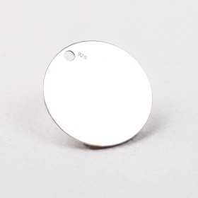 G0863-N-Charm banut argint cu o gaura 12.00mmx0.40mm