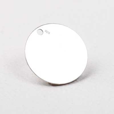 G0863-N-Charm banut argint cu o gaura 12.00mmx0.40mm