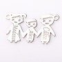 Pandantiv familie personalizat cu nume, 3 membri, argint 925, 21.5x13mm E1912