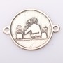 Bănuț de argint 925 gravat în relief Familie cu Fetiță și Băiețel E2106