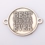 Bănuț de argint 925 gravat în relief Best Teacher Ever E2112