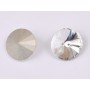 P4572-Austria Rivoli Round Stone, 18mm, Crystal Silver Foiled - 1 buc