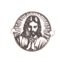 Element brățară Iisus rugându-se din argint 925, bănuț rotund gravat 15 mm E2134 G