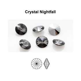 Cristal Preciosa Rivoli Maxima Crystal Nightfall D-Folied SS 39 8mm