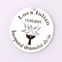 Pandant de 22mm din argint pentru botez - Începutul drumului divin