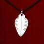 Colier din inox cu pandantiv din argint pana de chitara cu model abstract