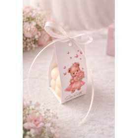 S166 - Marturii tip lumanare Bubble ursulet pentru fetite