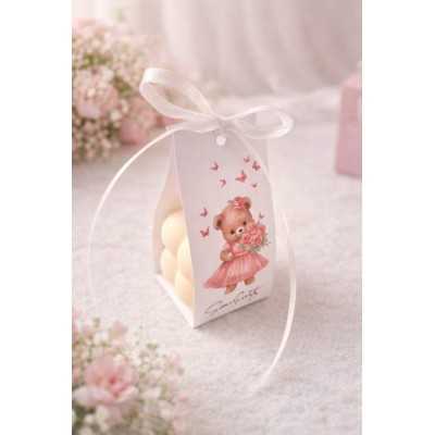 S166 - Marturii tip lumanare Bubble ursulet pentru fetite