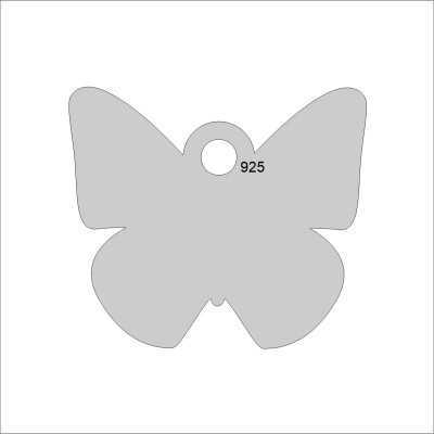 G1923 N - Pandant din argint 925 forma de fluture dimensiune 10x8mm 0.3mm