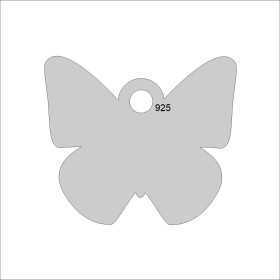 G0732 N - Pandant din argint 925 forma de fluture dimensiune 16x14mm 0.5mm