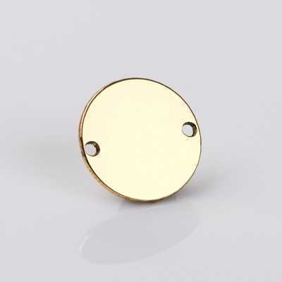 AL0030 - Banut cu 2 gauri link pentru bratara din alama 12 mm