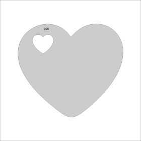 G1236 N Pandant inimioara din argint 20x17.2mm 0.3mm