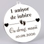S177 - Pandant banut din argint 22mm pentru mot - Un anisor de iubire - 1 buc