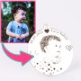 Pandant personalizat din argint pentru mot, cu fotografie