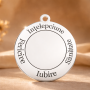 E0444 G Banut din argint pentru botez 16.5x18mm 0.5mm