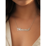 Lantisor cu Nume din Argint 925 Personalizat - Scris Cursiv Amplu (V14)