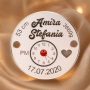 S136 - Bănuț de botez argint 925 personalizat – medalion naștere 22mm