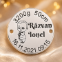 S111 - Banut din argint pentru botez de 16.5mm Baby Boss